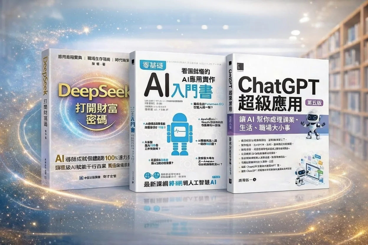 DeepSeek、AI 入門書、ChatGPT 超級應用三本 AI 學習書籍